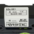 VHBW Brother TZE-SE1, TZ-SE1 Címkeszalag - 6 mm, Fekete-Fehér