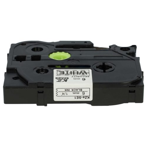 VHBW Brother TZE-SE1, TZ-SE1 Címkeszalag - 6 mm, Fekete-Fehér