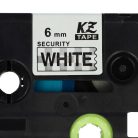 VHBW Brother TZE-SE1, TZ-SE1 Címkeszalag - 6 mm, Fekete-Fehér