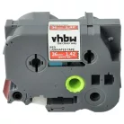 VHBW Brother TZE-465, TZ-465 Címkeszalag - 36 mm, Fehér-Piros