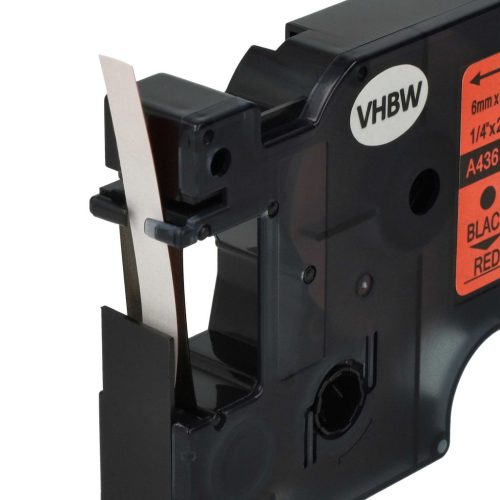 VHBW Dymo D1 Label Tape, 43617, 6 mm, Black-Red