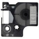 VHBW Dymo D1 Label Tape, 43620, 6mm, White-Clear