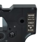 VHBW Dymo D1 Label Tape, 43621, 6 mm, White-Black