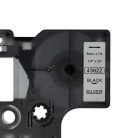 VHBW Dymo D1 Label Tape, 43622, 6 mm, Black-Silver