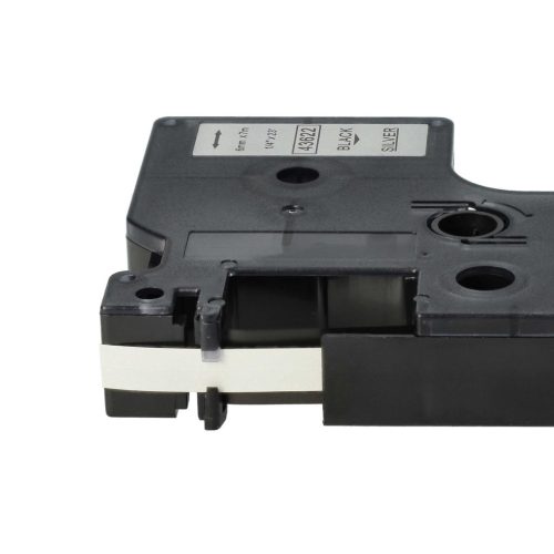 VHBW Dymo D1 Label Tape, 43622, 6 mm, Black-Silver