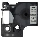 VHBW Dymo D1 Label Tape, 43622, 6 mm, Black-Silver