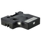 VHBW Dymo D1 Label Tape, 43622, 6 mm, Black-Silver