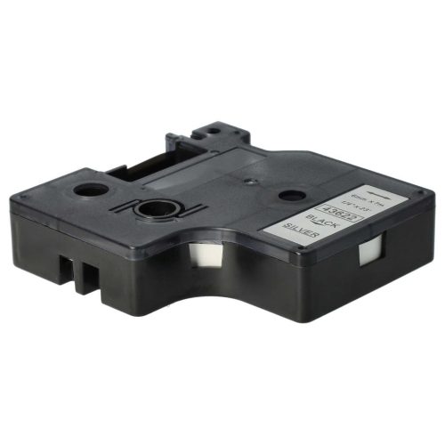 VHBW Dymo D1 Label Tape, 43622, 6 mm, Black-Silver