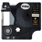 VHBW Dymo D1, 45024 Label Tape - 12 mm Black-Gold