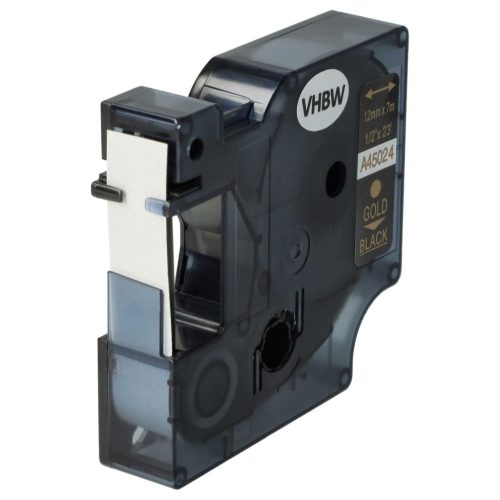 VHBW Dymo D1, 45024 Label Tape - 12 mm Black-Gold