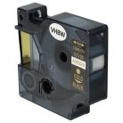 VHBW Dymo D1, 45024 Label Tape - 12 mm Black-Gold