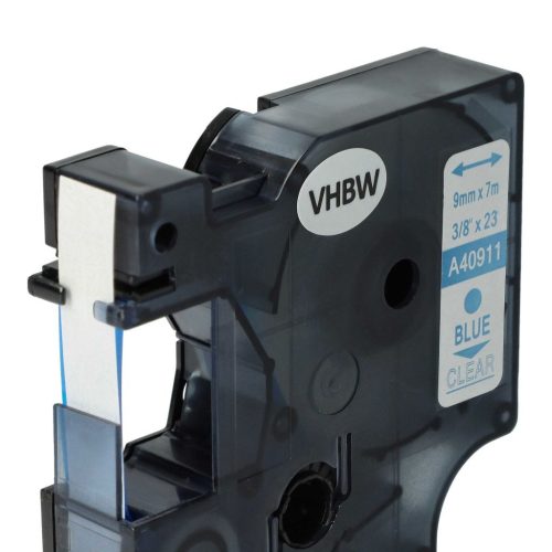 VHBW Dymo D1 40911 Label Tape, 9 mm, Blue-Clear