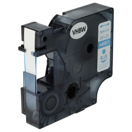 VHBW Dymo D1 40911 Label Tape, 9 mm, Blue-Clear