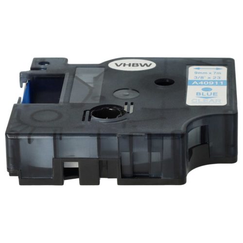 VHBW Dymo D1 40911 Label Tape, 9 mm, Blue-Clear