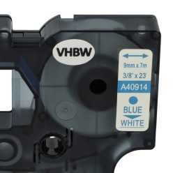 VHBW Dymo D1 Label Tape, 40914, 9 mm, Blue-White