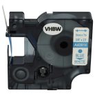 VHBW Dymo D1 Label Tape, 40914, 9 mm, Blue-White