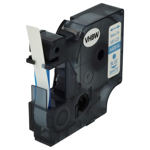 VHBW Dymo D1 Label Tape, 40914, 9 mm, Blue-White