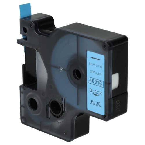 VHBW Dymo D1 Label Tape, 40916, 9mm, Black-Blue
