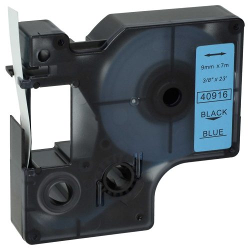 VHBW Dymo D1 Label Tape, 40916, 9mm, Black-Blue