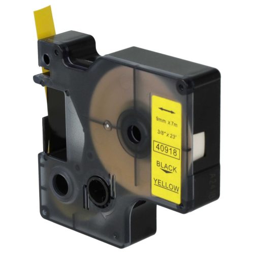 VHBW Dymo D1 Label Tape, 40918, 9 mm, Black-Yellow