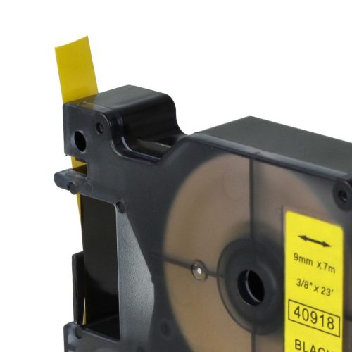 VHBW Dymo D1 Label Tape, 40918, 9 mm, Black-Yellow