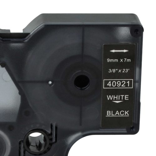 VHBW Dymo D1 Label Tape, 40921, 9 mm, White-Black