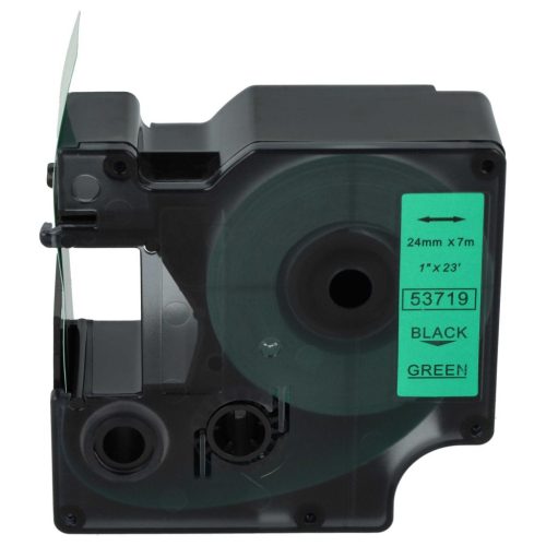 VHBW Dymo D1 Label Tape, 53719, 24 mm, Black-Green