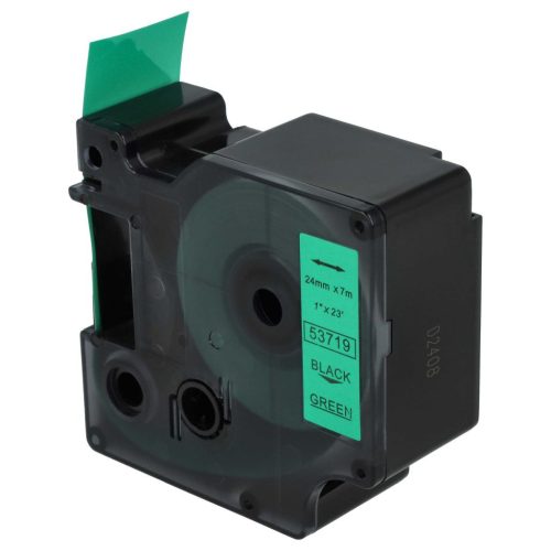 VHBW Dymo D1 Label Tape, 53719, 24 mm, Black-Green