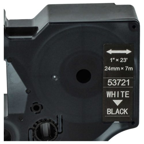 VHBW Dymo D1 Label Tape, 53721, 24 mm, White-Black
