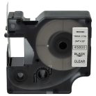 VHBW Dymo 45800, D1, S0720820 Label Tape - 19 mm, Black-Clear