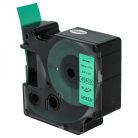 VHBW Dymo 45809 Label Tape, D1 - 19 mm, Black-Green