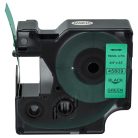 VHBW Dymo 45809 Label Tape, D1 - 19 mm, Black-Green