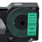 VHBW Dymo 45809 Label Tape, D1 - 19 mm, Black-Green