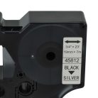 VHBW Dymo D1 Label Tape, 45812, 19 mm, Black-Silver