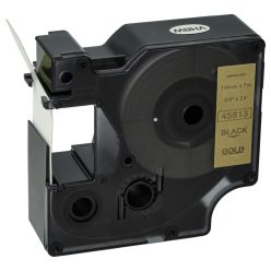 VHBW Dymo 45813 D1 Label Tape - 19 mm Black-Gold