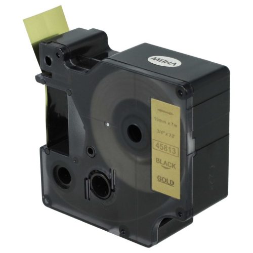 VHBW Dymo 45813 D1 Label Tape - 19 mm Black-Gold