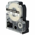 VHBW Epson LC-2WBN Etikettenband - 6 mm, Schwarz-Weiß