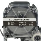 VHBW Epson LC-2BWV Label Tape - 6mm, White-Black