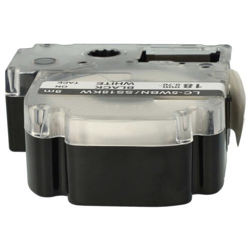 VHBW Epson LC-3WBN Etikettenband, 9 mm, Schwarz-Weiß