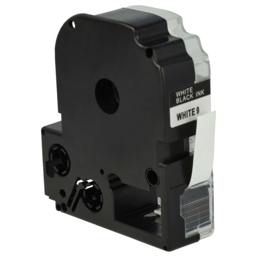 VHBW Epson LC-3WBN Etikettenband, 9 mm, Schwarz-Weiß