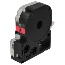 VHBW Epson LC-3YRN Etikettenband - 9 mm - Schwarz/Rot