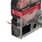 VHBW Epson LC-3YRN Etikettenband - 9 mm - Schwarz/Rot