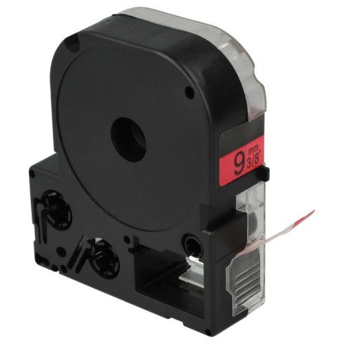 VHBW Epson LC-3YRN Etikettenband - 9 mm - Schwarz/Rot