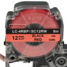 VHBW Epson LC-4YRN Label Tape - 12 mm, Black-Red
