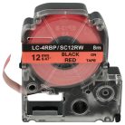 VHBW Epson LC-4YRN Label Tape - 12 mm, Black-Red