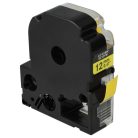 VHBW Epson LC-4WBW Etikettenband - 12 mm, Schwarz-Gelb