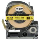 VHBW Epson LC-5YBW Label Tape, 18 mm, Black-Yellow