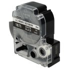 VHBW Epson LC-5BWV Label Tape, 18 mm, White-Black