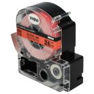 VHBW Epson LC-6YRN Etikettenband - 24 mm, Schwarz-Rot