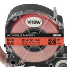 VHBW Epson LC-6YRN Etikettenband - 24 mm, Schwarz-Rot